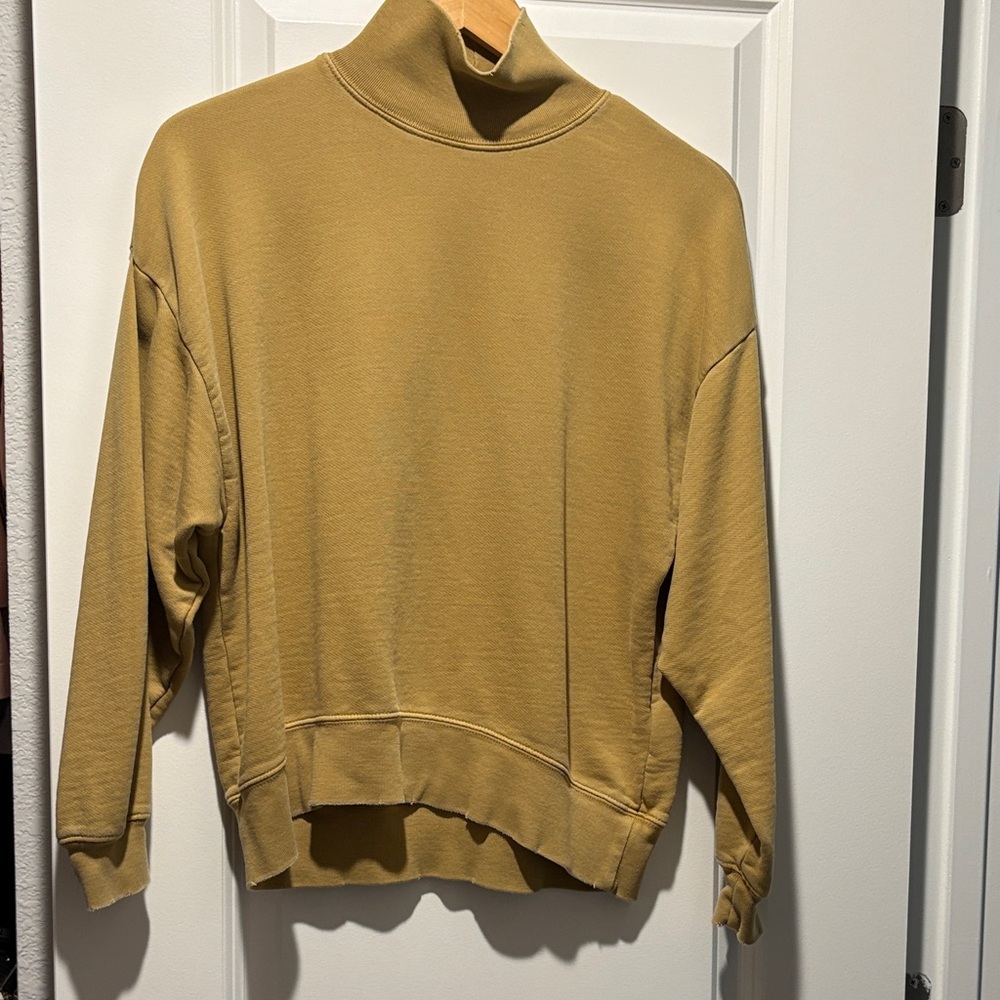 Frame Denim Mustard Turtleneck Pullover Sweater
